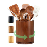 Gorsent utensil holder with 360° rotation for easy access to kitchen tools.
