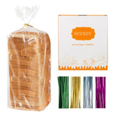 Goruru Bread Bags complete kit with 8x4x18 bags preserves freshness and clear visibility.