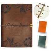 GoShambar blank recipe book cover in durable leather for spill cleanup