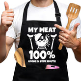 GOSJINNK funny apron front view with bold text for grilling sessions