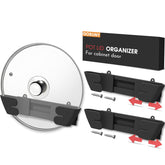 Gosuny adjustable lid holder wall-mount keeps lids organized and accessible.