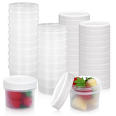 GothaBach 24-pack 5oz jars with screw lids for organized pantry storage.