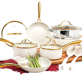 Gotham Steel 15pc ceramic set with durable nonstick and easy cleanup.