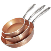 Gotham Steel hammered 8-inch frying pan with durable nonstick surface for easy cooking.