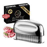 Gourmet Easy meat tenderizer with ultra-sharp needle blades for deeper marinades