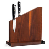 Gourmetop magnetic knife holder with built-in sharpener securely grips blades