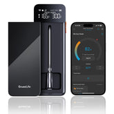 GoveeLife display base showing live temperature readouts for precise grilling.