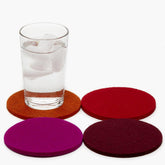 Graf Lantz Bierfilzl round Bordeaux coaster protects surfaces by absorbing heat