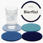 Graf Lantz bierfilzl round coaster Ocean protects surfaces with merino wool