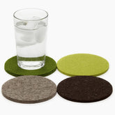 Graf Lantz Bierfilzl round coasters forest, 4-inch protection for surfaces with durable Merino wool.