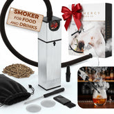 Gramercy Kitchen Cocktail Smoker Kit packaged for gifting and easy setup.