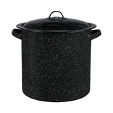 Granite Ware 15.5-quart stock pot with lid for large-batch soups.