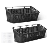GRANNY SAYS wicker hanging basket front view for compact wall storage.