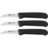 GRÄWE fruit knife set with stainless steel blades and black handles for precise prep