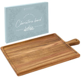 Grazerie charcuterie board with acacia wood handle for easy transport and serving