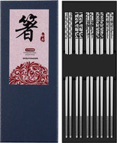 Greatamzor metal chopsticks with engraved pattern for lasting style at meals.