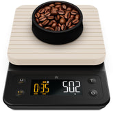 Greater Goods Coffee Scale with Timer, front view, precise 0.1 g for consistent pour-over.