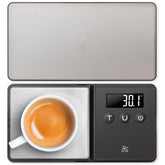 Greater Goods digital espresso scale with 0.1 g precision for precise dosing.