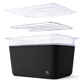 Greater Goods 12 qt sous vide container with lid and rack for precise, even cooking.