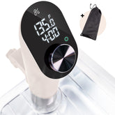 Greater Goods sous vide machine dial controls for precise temperature selection.
