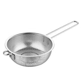 GreatLink stainless steel basin colander with handle, easy lifting while draining pasta.
