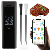 Grebilux wireless thermometer with dual probes for precise two-dish monitoring
