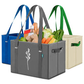 Green Bulldog Bags folded-flat for compact storage and quick reuse.