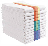 Green Lifestyle 12-set kitchen towels displayed on a rack ready for daily dish drying.