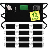 GREEN LIFESTYLE Server Apron with 3 Pockets, front view, ideal for busy servers.
