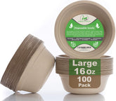 Green Swan 16oz disposable bowls in a 100-pack, ready for daily meals.