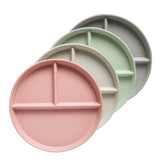 greenandlife 10 inch pink divided plate with three compartments for balanced meals