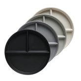 Greenandlife 9-inch divided plate in black with three compartments for balanced meals