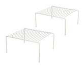 Greenbrier kitchen shelf organizer set 2, front view, boosts cabinet storage space.
