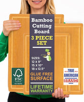 Greener Chef Glue-Free Surface XL cutting board top view for safe meal prep