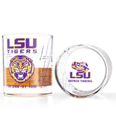 Greenline Goods LSU Tigers glasses with full-color logo ideal for game day use