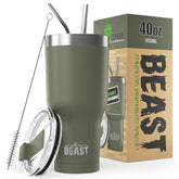 Greens Steel Beast 40 oz capacity for all-day hydration.