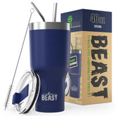 Greens Steel Beast 40oz tumbler in royal blue for all-day hydration.