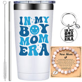 Grifarny In My Boy Mom Era 20oz tumbler with double-wall insulation for hot or cold drinks