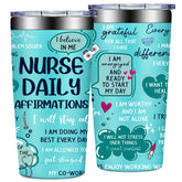 Grifarny Nurse tumbler front view showing insulated performance for hot or cold drinks