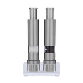 Grind Gourmet pump-grind-action demonstrates one-handed seasoning with a durable stainless steel core.