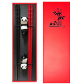 GTIEDIK panda red-black chopsticks, two pairs, for stylish everyday meals