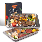 GuanBoXin deep prep tray for raw meat, easy transport to the grill.