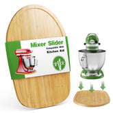 GuanQiao bamboo mixer slider under KitchenAid tilt-head for easy movement