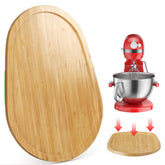 GuanQiao Bamboo Mixer Slider on counter protects surfaces while easy moving a KitchenAid mixer.