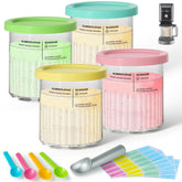 GuanQiao Creami Deluxe pint with red lid for color-coded flavor storage.