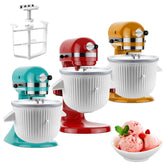 GuanQiao ice cream bowl attached to a KitchenAid mixer creates creamy homemade dessert