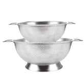 Gulex 5-quart colander on counter showing sturdy build for easy draining in busy kitchens.