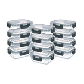GULFLIN 24-piece glass storage set with airtight lids for meal prep.