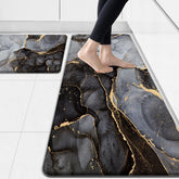 GulongYa anti-fatigue kitchen mat 2-piece set delivers cushioned comfort during long prep.