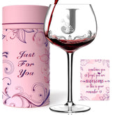 Gumry monogram wine glass with initial J for elegant gifting.